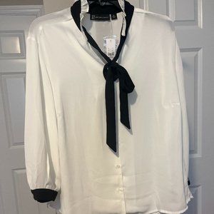 NWT NY & CO White Blouse XL